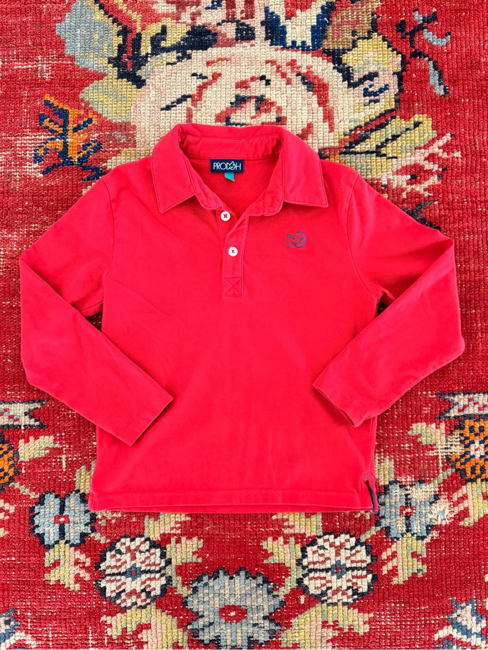 Prodoh Long-Sleeve Polo in Red Boys size 5